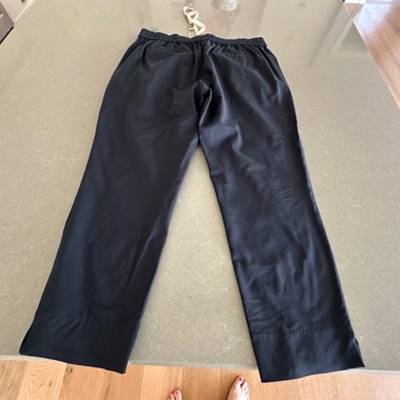 J. Crew Lightweight Drawstring Nav Sz 12 Cropped (24") Dress Pants-Worn2x - Picture 6 of 9